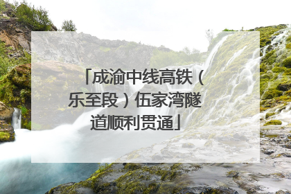 成渝中线高铁（乐至段）伍家湾隧道顺利贯通
