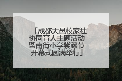成都大邑校家社协同育人主题活动暨南街小学紫藤节开幕式圆满举行