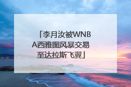 李月汝被WNBA西雅图风暴交易至达拉斯飞翼