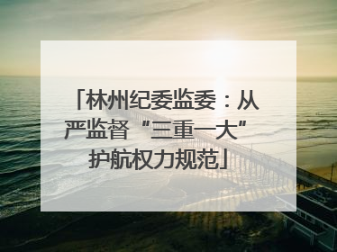 林州纪委监委：从严监督“三重一大” 护航权力规范