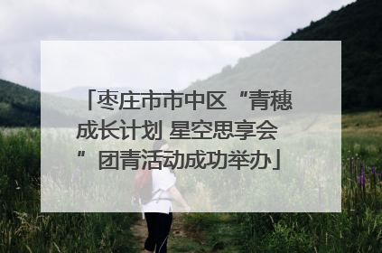 枣庄市市中区“青穗成长计划 星空思享会”团青活动成功举办