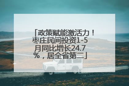 政策赋能激活力！枣庄民间投资1-5月同比增长24.7%，居全省第二