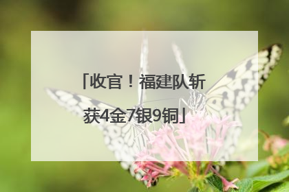 收官！福建队斩获4金7银9铜