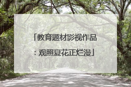 教育题材影视作品：观照夏花正烂漫