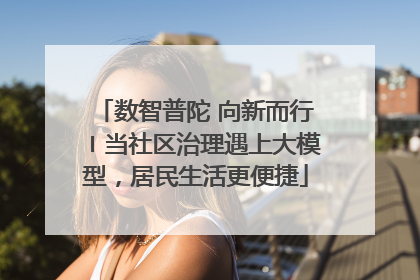 数智普陀 向新而行〡当社区治理遇上大模型，居民生活更便捷