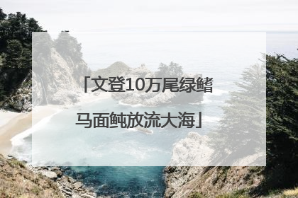 文登10万尾绿鳍马面鲀放流大海