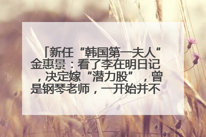 新任“韩国第一夫人”金惠景：看了李在明日记，决定嫁“潜力股”，曾是钢琴老师，一开始并不支持丈夫从政