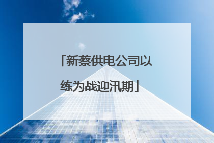 新蔡供电公司以练为战迎汛期