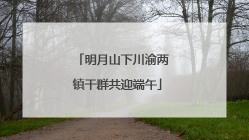 明月山下川渝两镇干群共迎端午