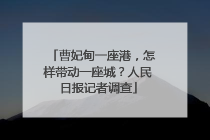 曹妃甸一座港，怎样带动一座城？人民日报记者调查