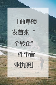 曲阜颁发首张“个转企”一件事营业执照