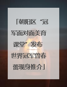 朝阳区“冠军面对面美育课堂”发布 世界冠军曾春蕾现身推介