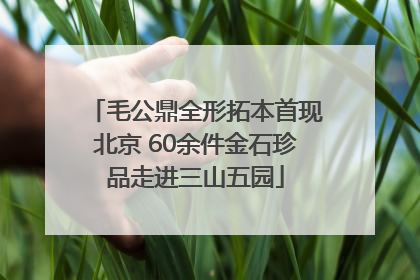 毛公鼎全形拓本首现北京 60余件金石珍品走进三山五园