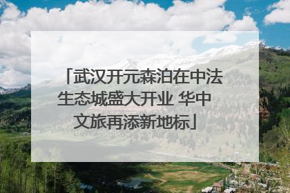 武汉开元森泊在中法生态城盛大开业 华中文旅再添新地标