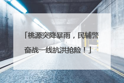 桃源突降暴雨，民辅警奋战一线抗洪抢险！
