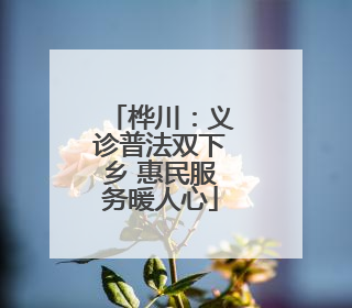 桦川：义诊普法双下乡 惠民服务暖人心