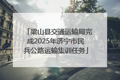 梁山县交通运输局完成2025年济宁市民兵公路运输集训任务