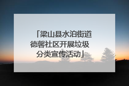 梁山县水泊街道德馨社区开展垃圾分类宣传活动