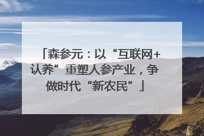 森参元：以“互联网+认养”重塑人参产业，争做时代“新农民”