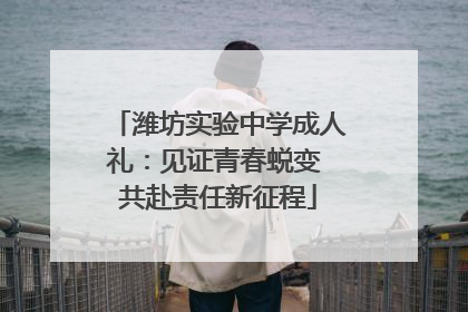 潍坊实验中学成人礼：见证青春蜕变 共赴责任新征程