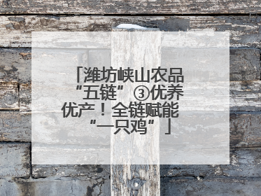 潍坊峡山农品“五链”③优养优产！全链赋能“一只鸡”