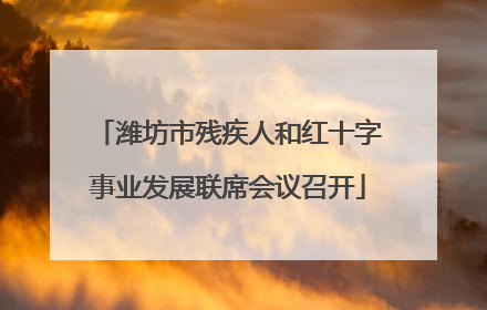 潍坊市残疾人和红十字事业发展联席会议召开