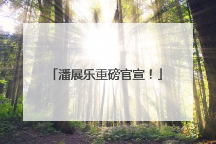 潘展乐重磅官宣！
