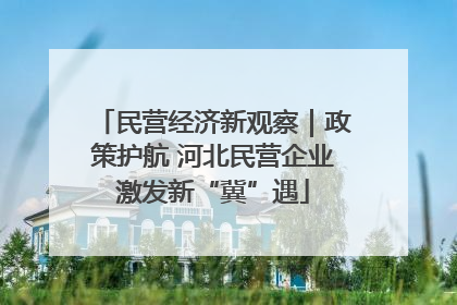 民营经济新观察｜政策护航 河北民营企业激发新“冀”遇