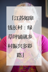 江苏如皋钱长村：绿草坪铺就乡村振兴多彩路