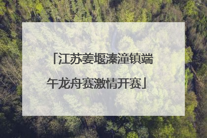 江苏姜堰溱潼镇端午龙舟赛激情开赛