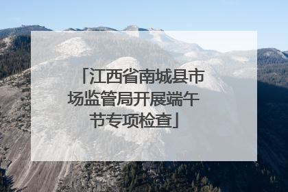 江西省南城县市场监管局开展端午节专项检查