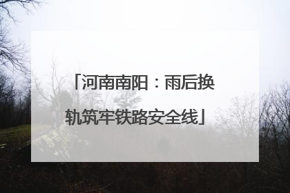 河南南阳：雨后换轨筑牢铁路安全线