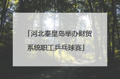 河北秦皇岛举办财贸系统职工乒乓球赛