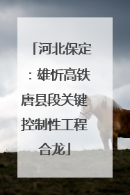 河北保定：雄忻高铁唐县段关键控制性工程合龙