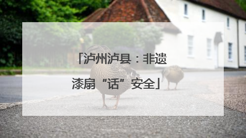 泸州泸县：非遗漆扇“话”安全