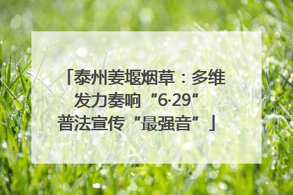 泰州姜堰烟草：多维发力奏响“6·29”普法宣传“最强音”