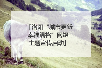 洛阳“城市更新 幸福满格”网络主题宣传启动
