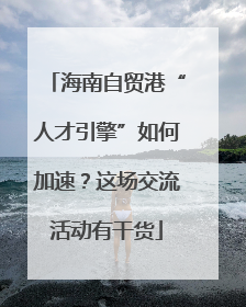海南自贸港“人才引擎”如何加速？这场交流活动有干货