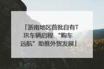 浙南地区首批自有TIR车辆启程 “购车远航”助推外贸发展