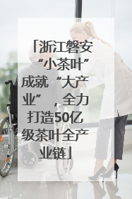 浙江磐安“小茶叶”成就“大产业”，全力打造50亿级茶叶全产业链