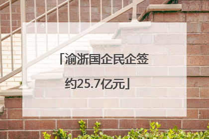 渝浙国企民企签约25.7亿元