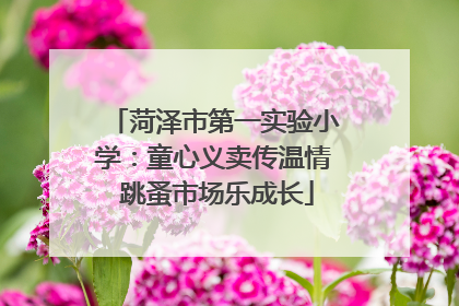 菏泽市第一实验小学：童心义卖传温情 跳蚤市场乐成长