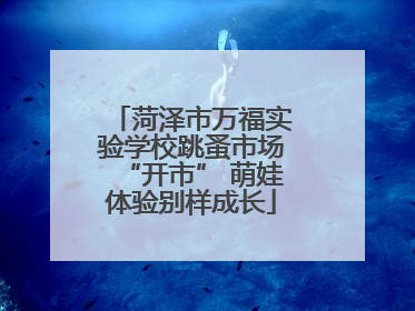 菏泽市万福实验学校跳蚤市场“开市” 萌娃体验别样成长