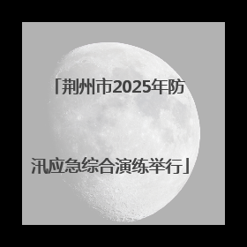 荆州市2025年防汛应急综合演练举行