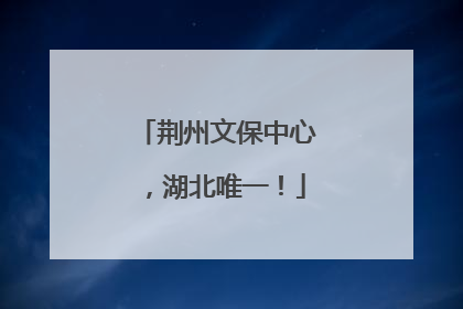 荆州文保中心，湖北唯一！