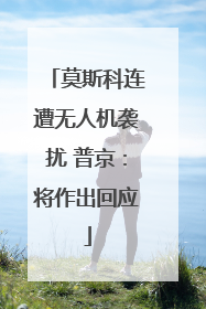 莫斯科连遭无人机袭扰 普京：将作出回应