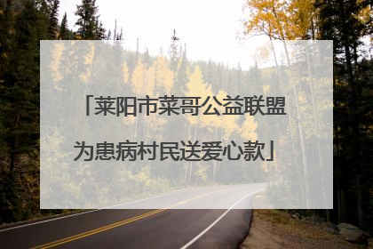 莱阳市菜哥公益联盟为患病村民送爱心款