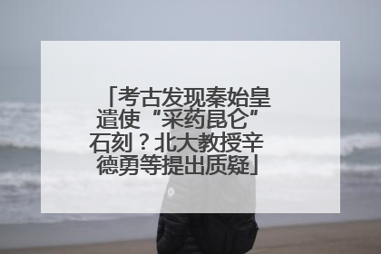 考古发现秦始皇遣使“采药昆仑”石刻？北大教授辛德勇等提出质疑