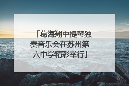 葛海翔中提琴独奏音乐会在苏州第六中学精彩举行