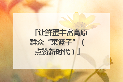 让鲜蛋丰富高原群众“菜篮子”（点赞新时代）
